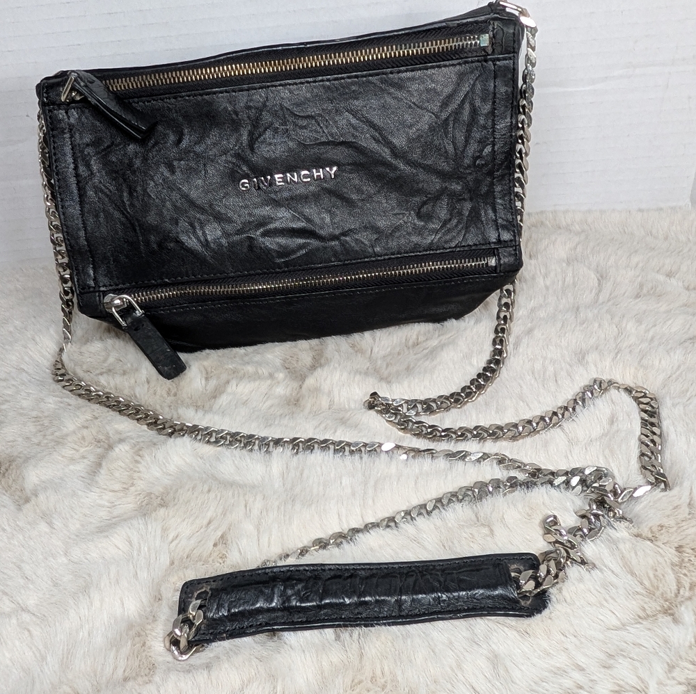Givenchy pandora distressed leather small Bag